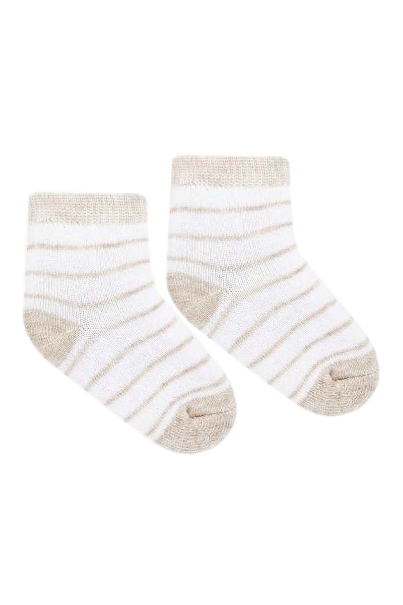 Calzino corto in cotone rigato