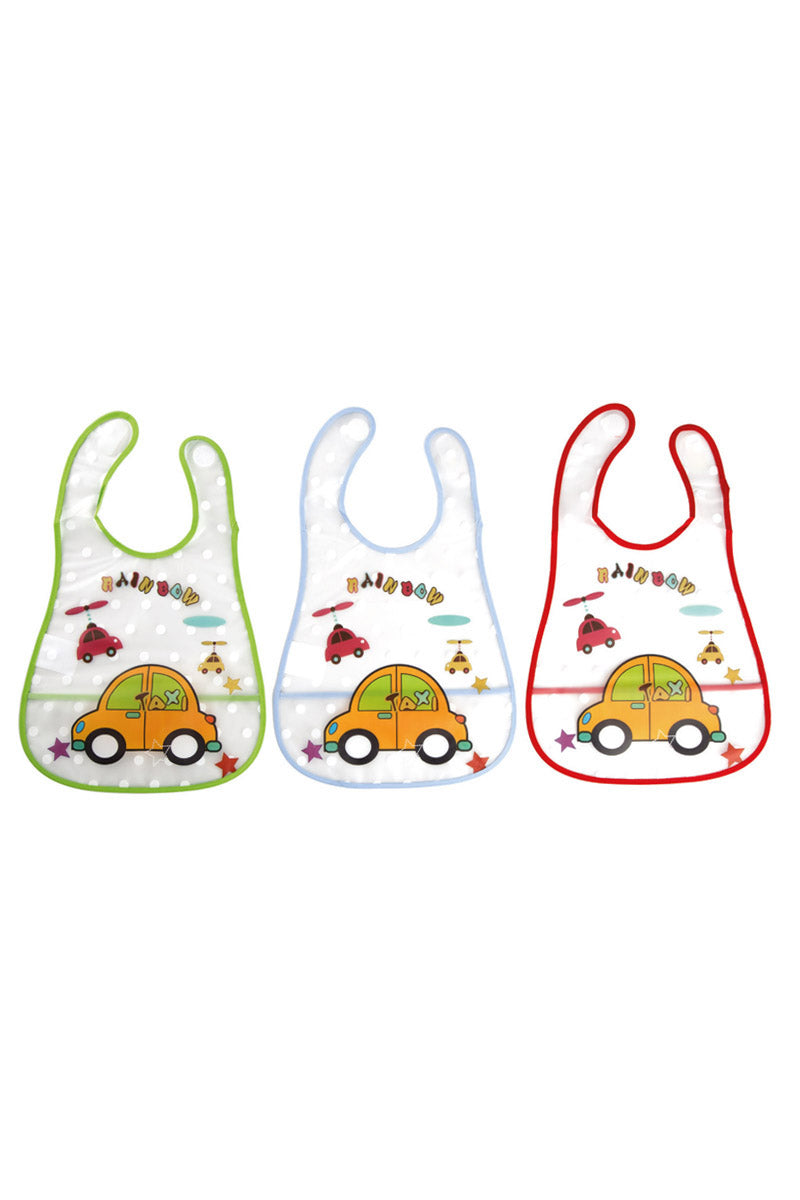 Maxi bavaglino in Pvc con stampe e colori assortiti