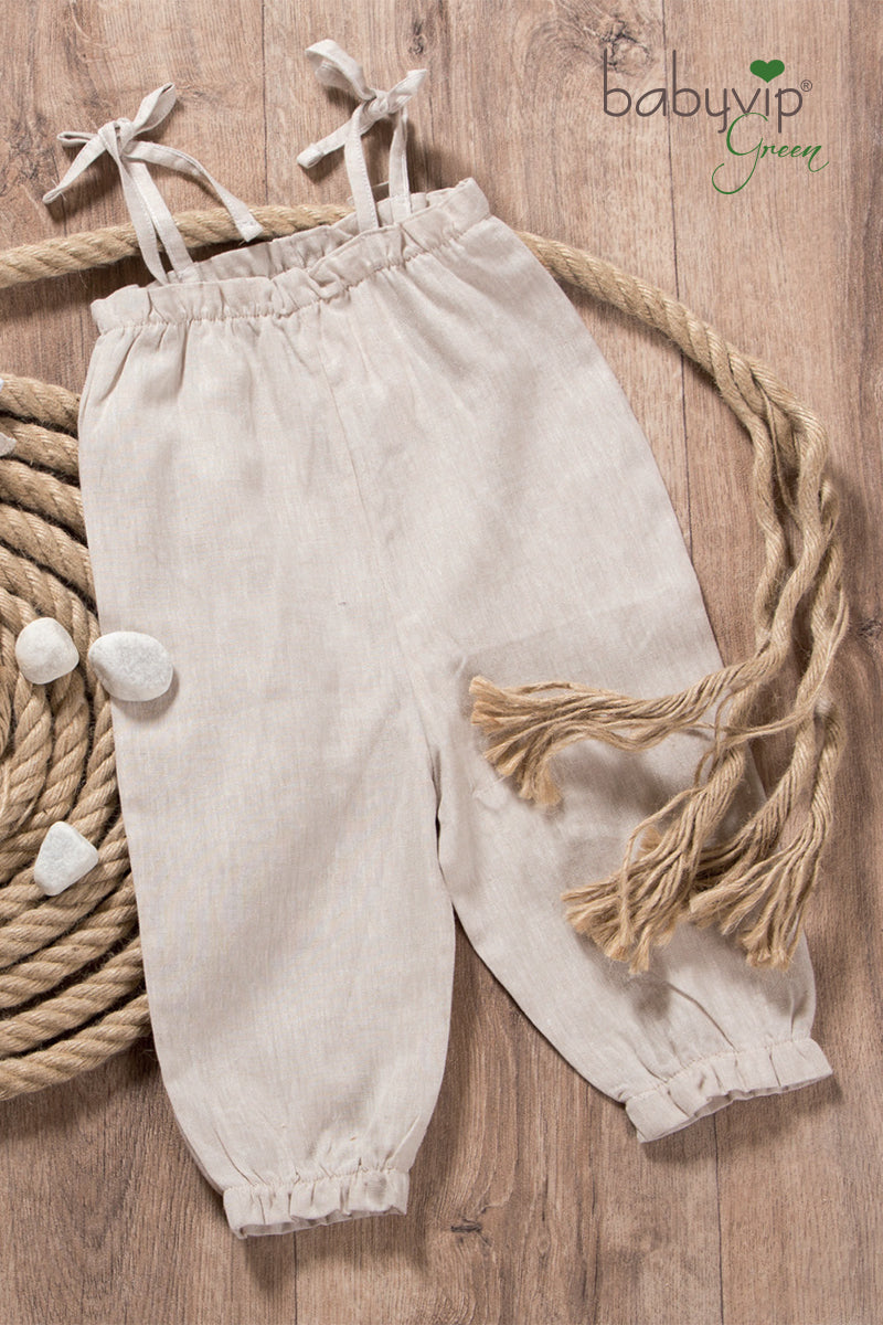 Tutone neonata spalla stretta in lino