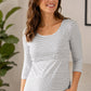 Maglia allattamento in cotone elasticizzato con fantasia a righe