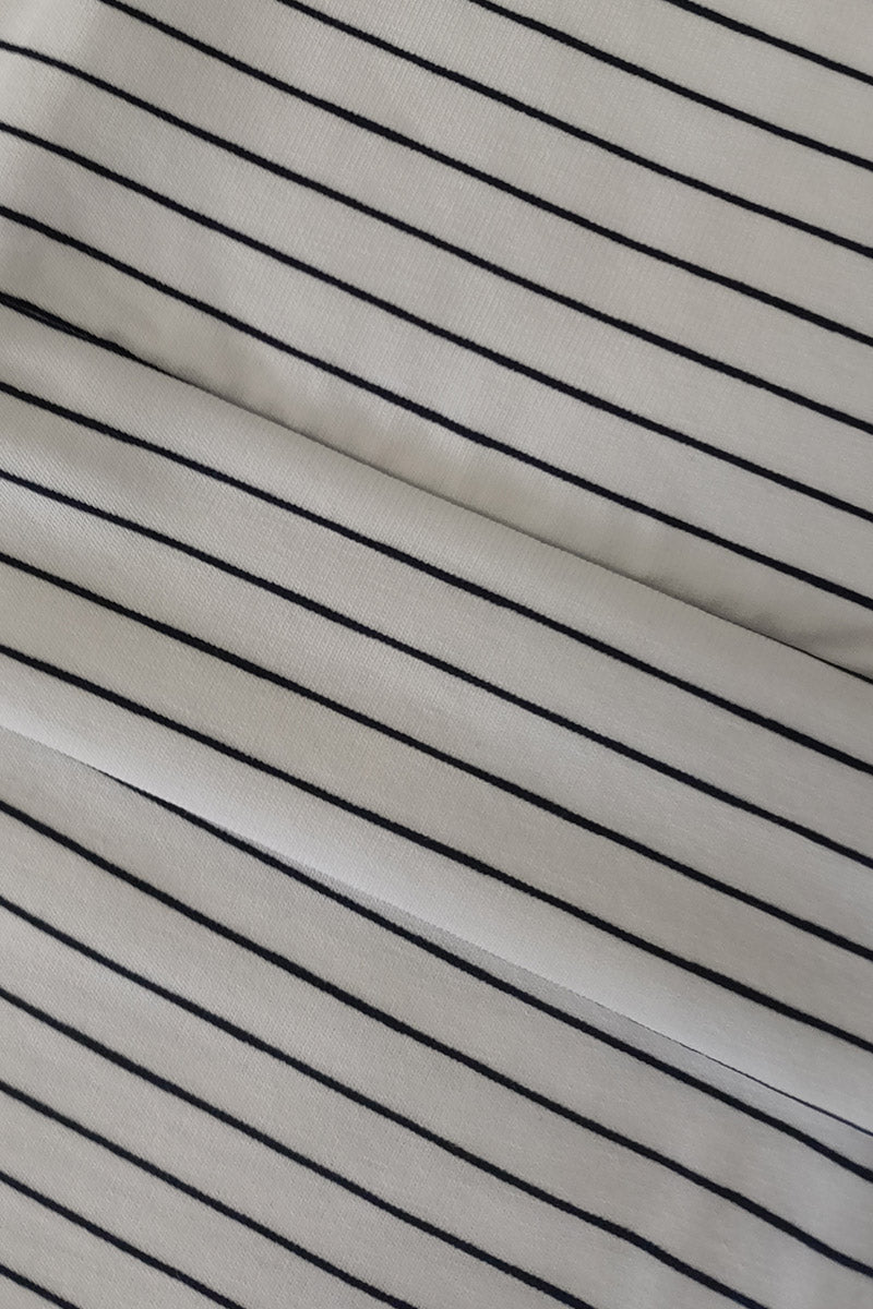 Maglia allattamento in cotone elasticizzato con fantasia a righe