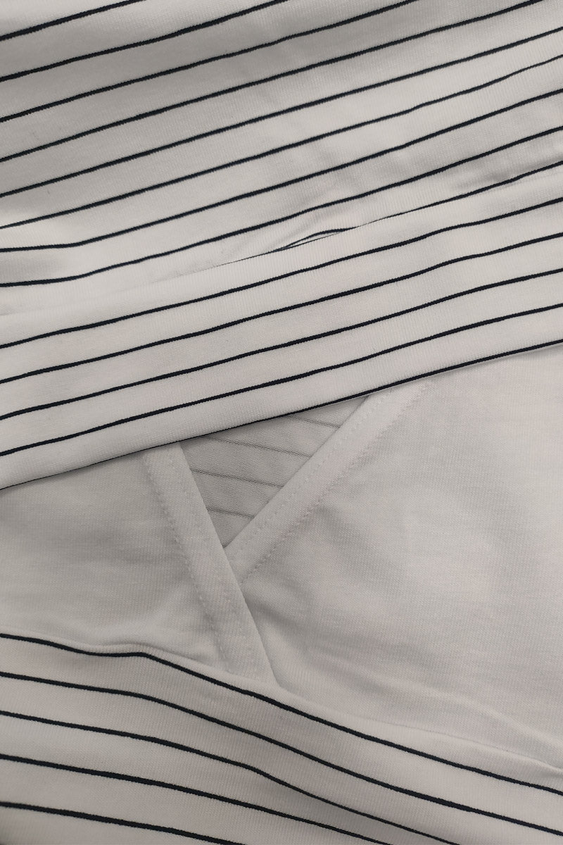 Maglia allattamento in cotone elasticizzato con fantasia a righe