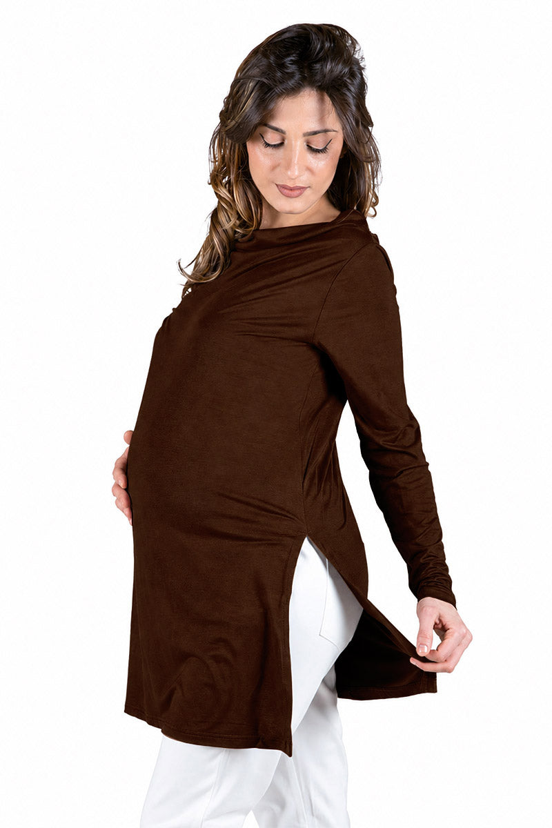 Maxi Maglia manica lunga con spacchi laterali
