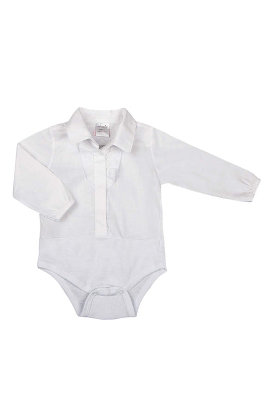 Body neonata manica lunga modello camicia