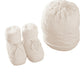 set neonato cappellino e scarpine in cotone caldo