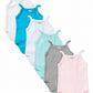 Set 6 body neonata Babyvip spalla stretta colori assortiti
