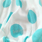 Pagliaccetto spalla stretta neonata con fantasia a  pois in cotone con strass