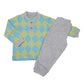 Pigiama bimbo in punto milano fantasia rombi (argyle)