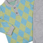 Pigiama bimbo in punto milano fantasia rombi (argyle)