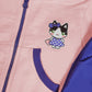 Felpa con cappuccio e tasche neonata/bimba in cotone con stampa