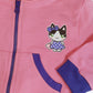 Felpa con cappuccio e tasche neonata/bimba in cotone con stampa