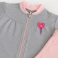 Felpa neonata/bimba in cotone elasticizzato con applicazione e stampa sul retro