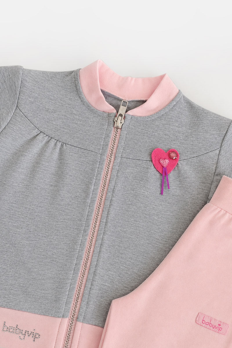 Felpa neonata/bimba in cotone elasticizzato con applicazione e stampa sul retro