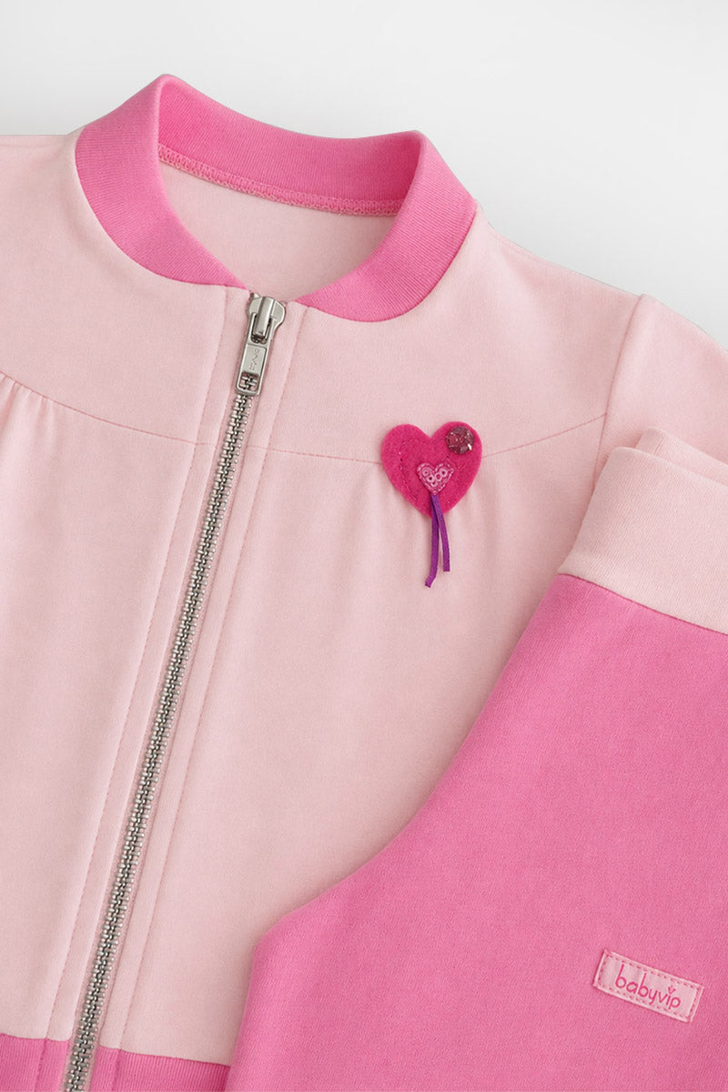 Felpa neonata/bimba in cotone elasticizzato con applicazione e stampa sul retro