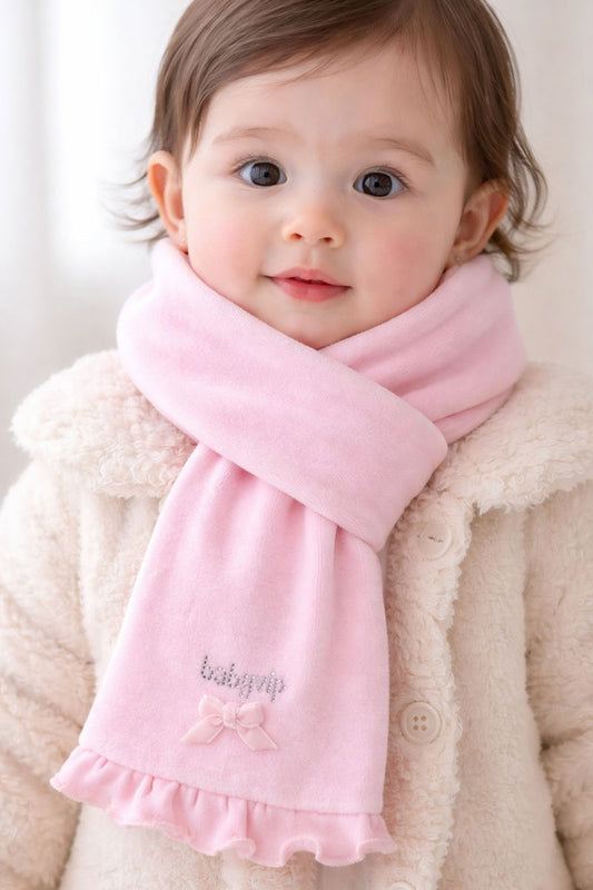 Sciarpa in ciniglia con Fiocchettino e strass