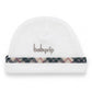 Cappellino in ciniglia con  risvolto e ricamo scritta Babyvip