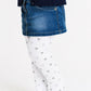 Collant bimba in micro 40 denari con stampa cuore glitter
