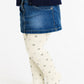 Collant bimba in micro 40 denari con stampa cuore glitter