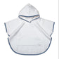 Accappatoio neonato senza maniche in cotone modello poncho con tasche