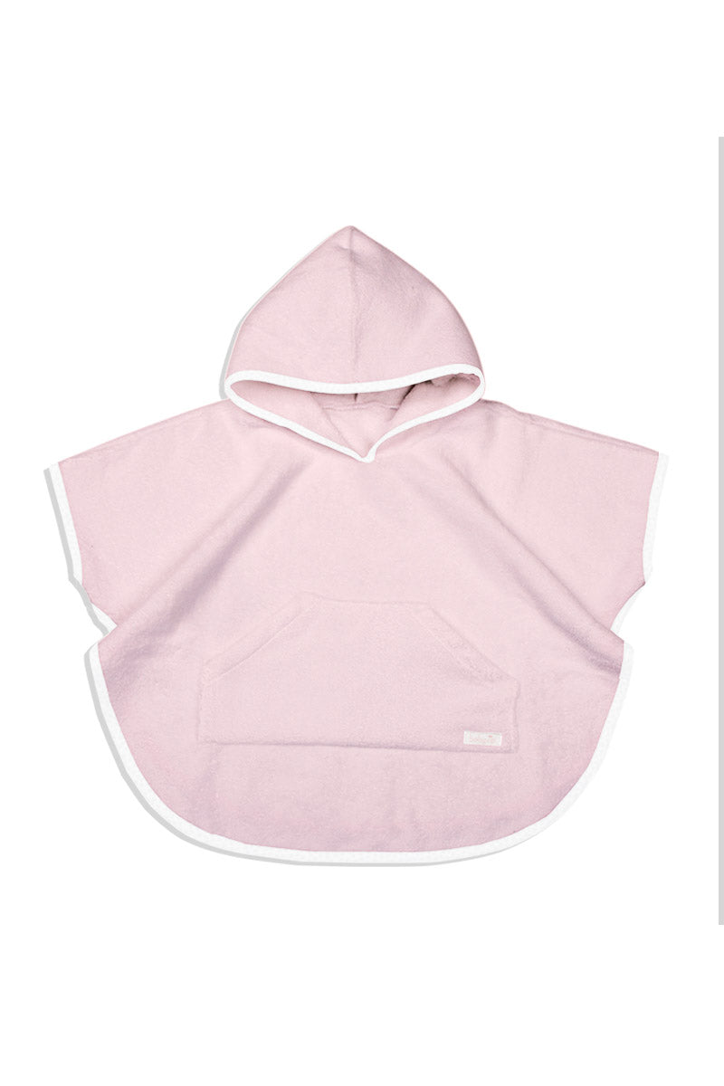 Accappatoio neonato senza maniche in cotone modello poncho con tasche