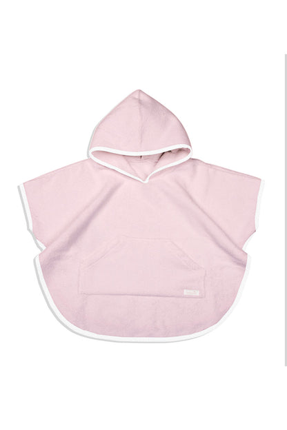 Accappatoio neonato senza maniche in cotone modello poncho con tasche