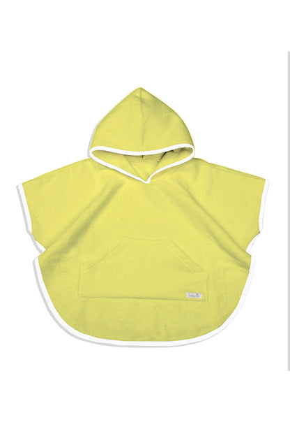 Accappatoio neonato senza maniche in cotone modello poncho con tasche