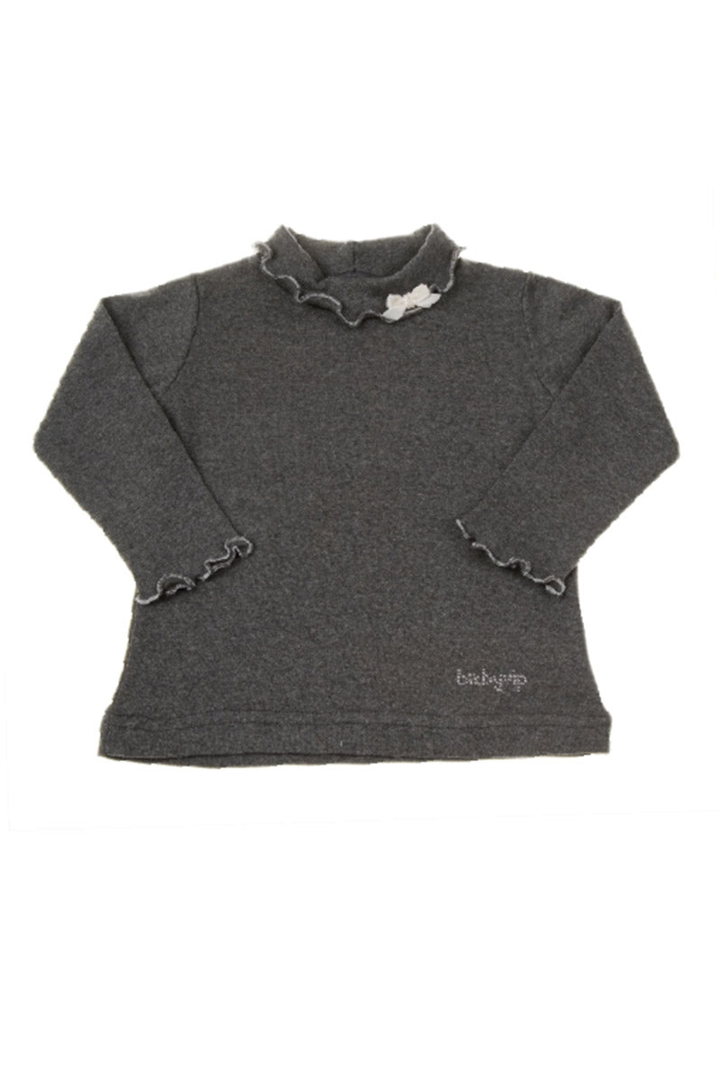 Lupetto bimba in caldo cotone con fiocchettino e strass