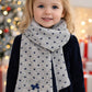 Sciarpa in cotone fantasia a pois con Fiocchettino e strass