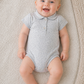 Body neonata mezza manica con colletto tondo