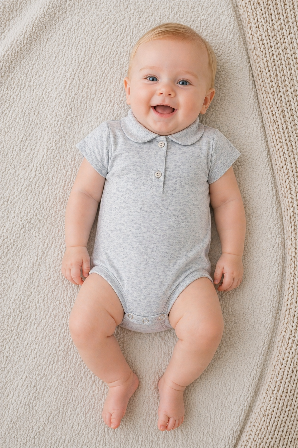 Body neonata mezza manica con colletto tondo