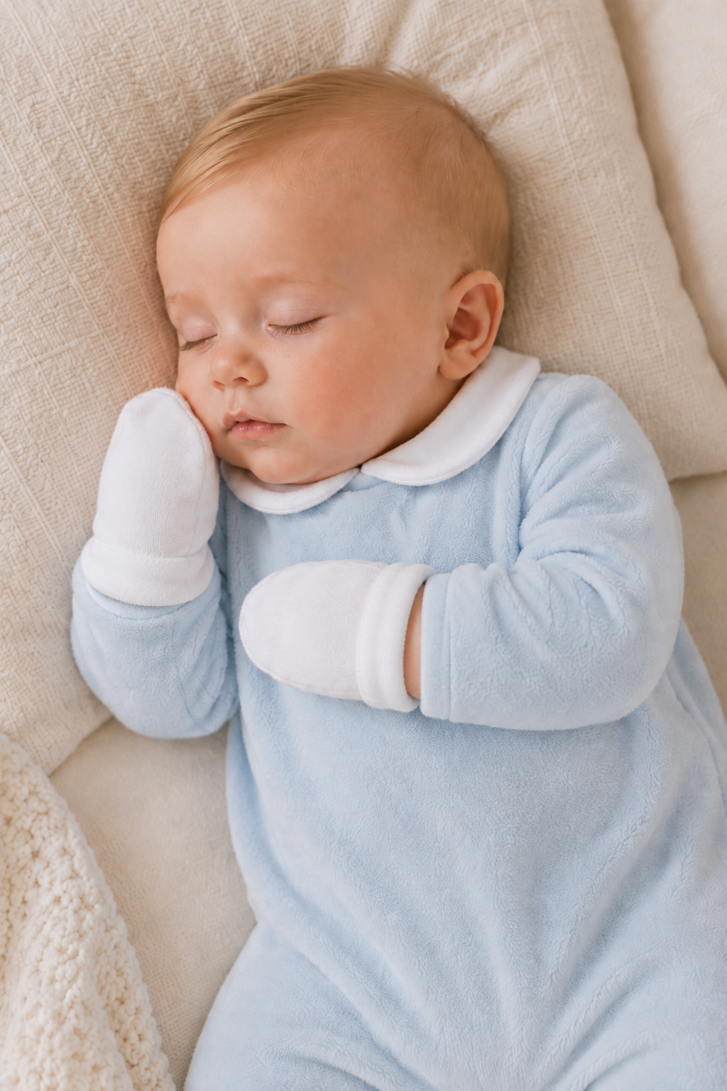 Manopoline antigraffio neonato in cotone caldo