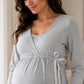 Camicia da notte per gravidanza e allattamento manica lunga
