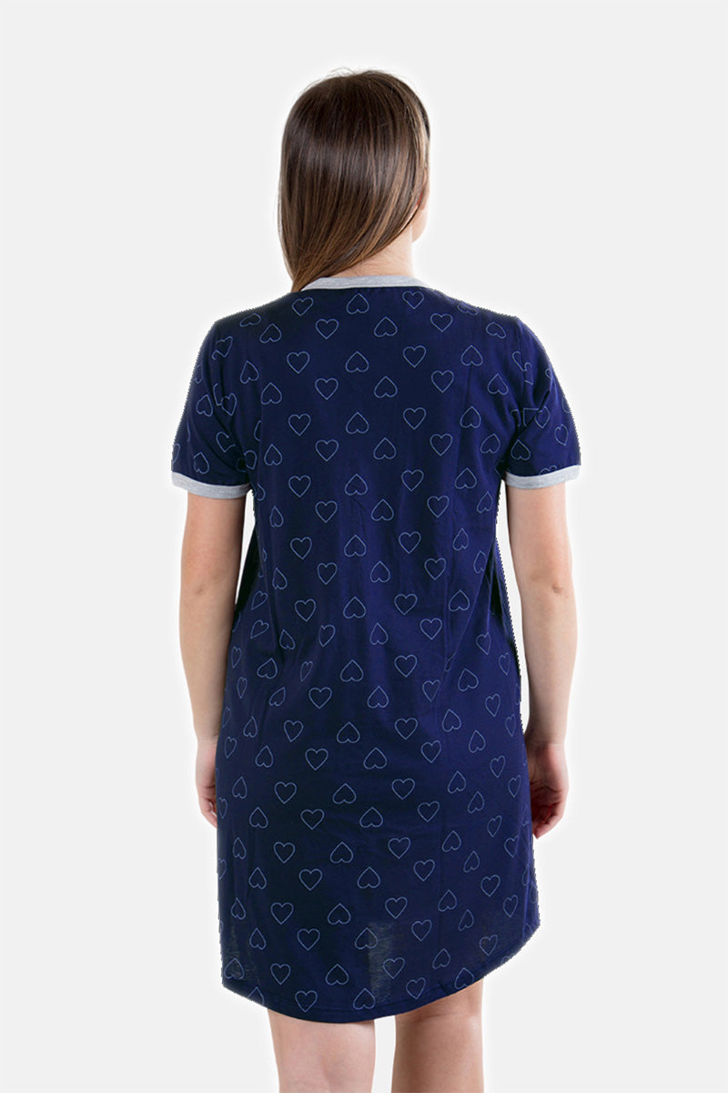 Camicia da notte per gravidanza e allattamento mezza manica