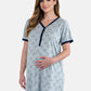 Camicia da notte per gravidanza e allattamento mezza manica