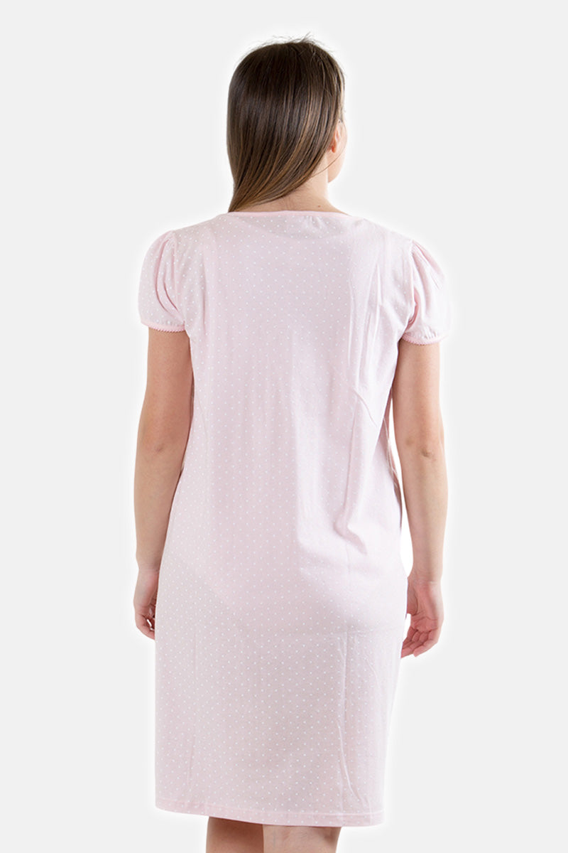 Camicia da notte per gravidanza e allattamento mezza manica