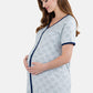 Camicia da notte clinica aperta davanti mezza manica