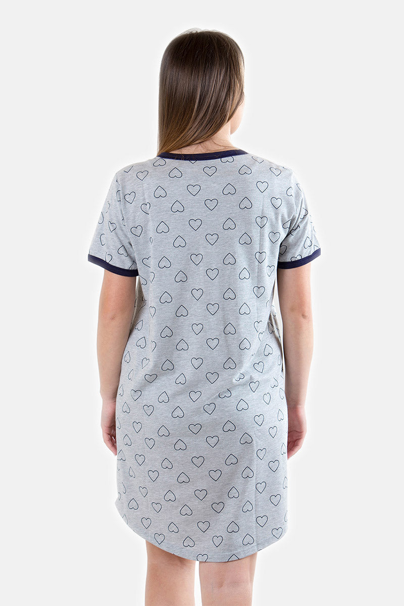 Camicia da notte clinica aperta davanti mezza manica