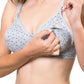 Reggiseno allattamento in cotone fantasia cuori e pois