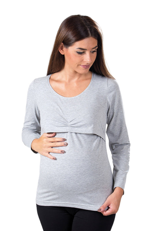 T-Shirt gestante e allattamento manica lunga
