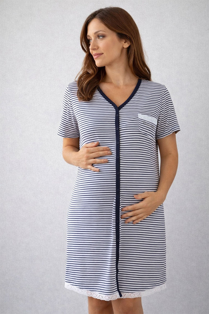 Camicia clinica aperta davanti mezza manica