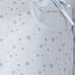 Camicia da notte clinica aperta davanti a manica lunga in cotone jersey con fantasia fiorellini