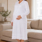 Camicia da notte premaman modello serafino manica lunga