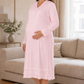 Camicia da notte premaman modello serafino manica lunga