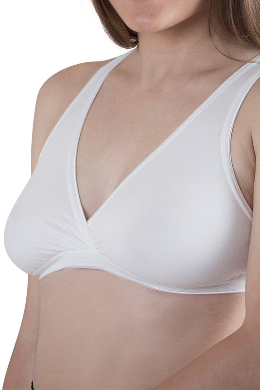 Brassiere incrociato per allattamento in cotone