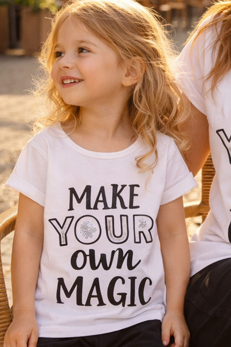 T-shirt bimba in jersey 100% cotone con stampa