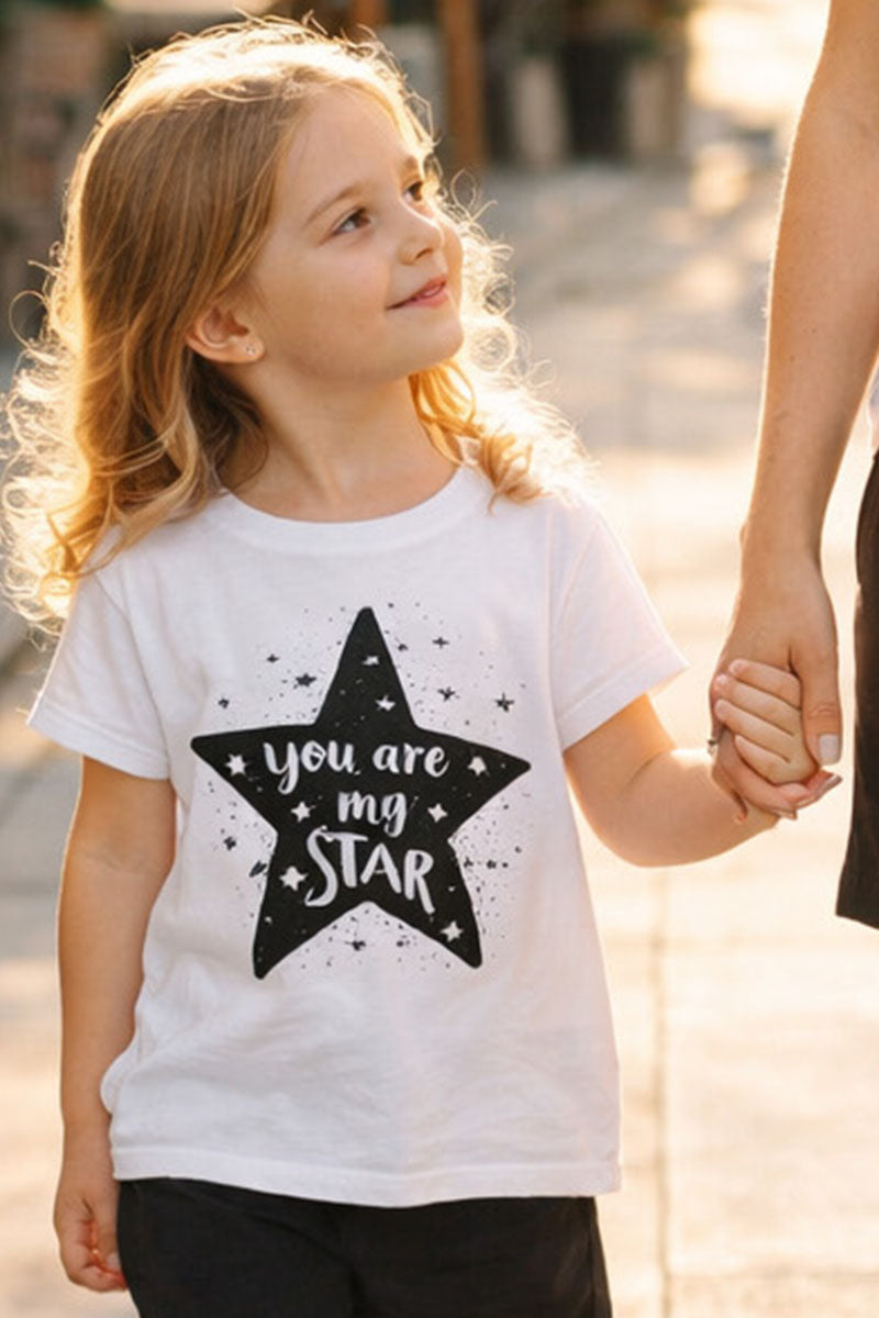 T-shirt bimba in jersey 100% cotone con stampa