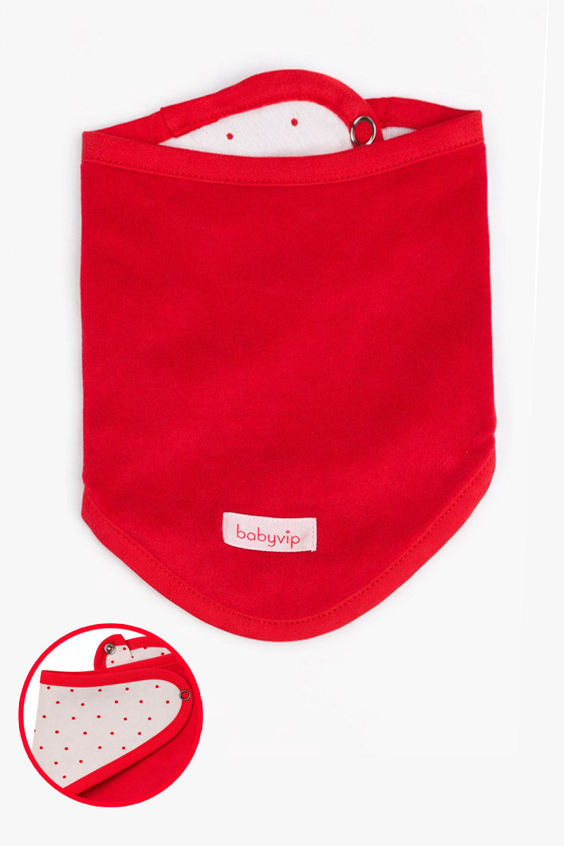 Bavaglino a bandana Babyvip in ciniglia e cotone con retro stampato
