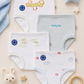 Set 3 mutandine neonato/a in cotone fantasie assortite