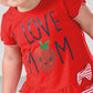 Completo mezza manica in cotone con stampa balza fiocco e short rigato