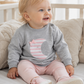 Completo 2 pezzi: Maglia in felpa garzata con ricamo luna + leggings in cotone elasticizzato garzato